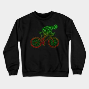 Cycling Bicycle Bike Cyclist Ugly Christmas Crewneck Sweatshirt